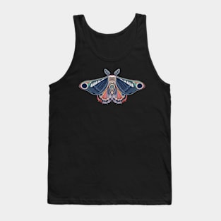 Moth sticker  blue, orange and lila pastel Tank Top